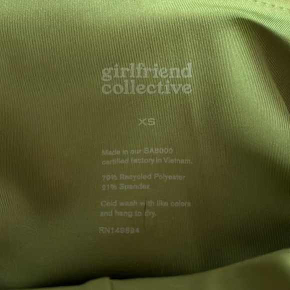 GIRLFRIEND COLLECTIVE green high rise run shorts - Picture 4 of 5